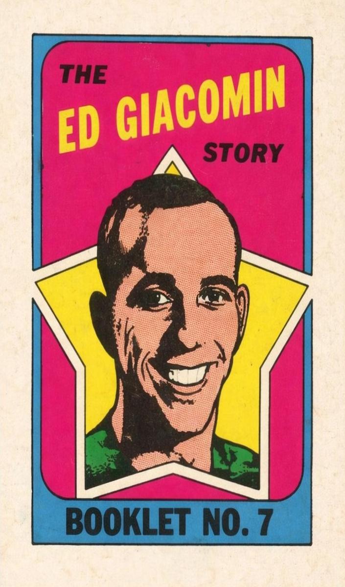 1971 O-Pee-Chee Booklets Hockey Ed Giacomin #7