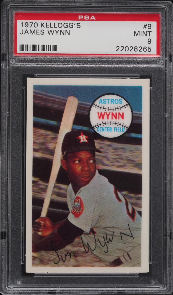 1970 Kellogg's Baseball James Wynn #9 PSA 8
