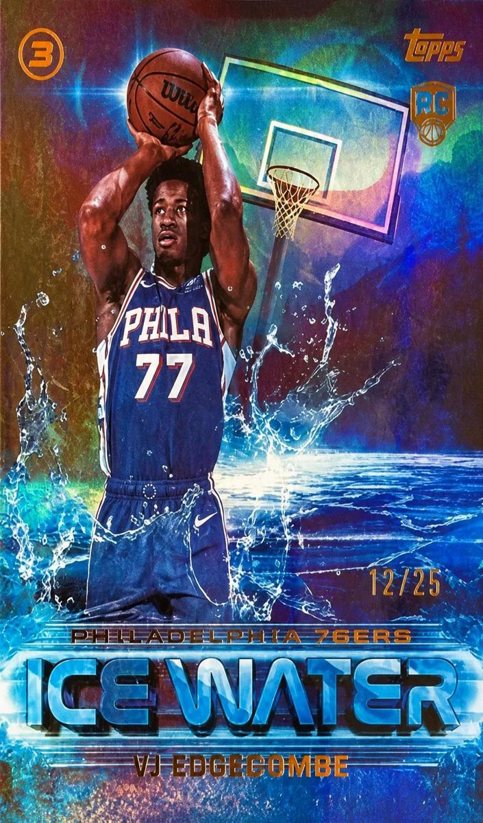 2025 Topps Three Basketball Bronze VJ Edgecombe #IW-4