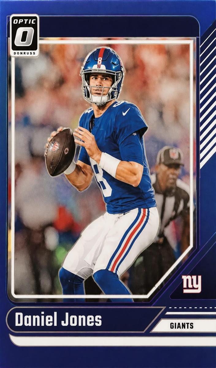 2024 Donruss Optic Football Blue Daniel Jones #145 PSA 10