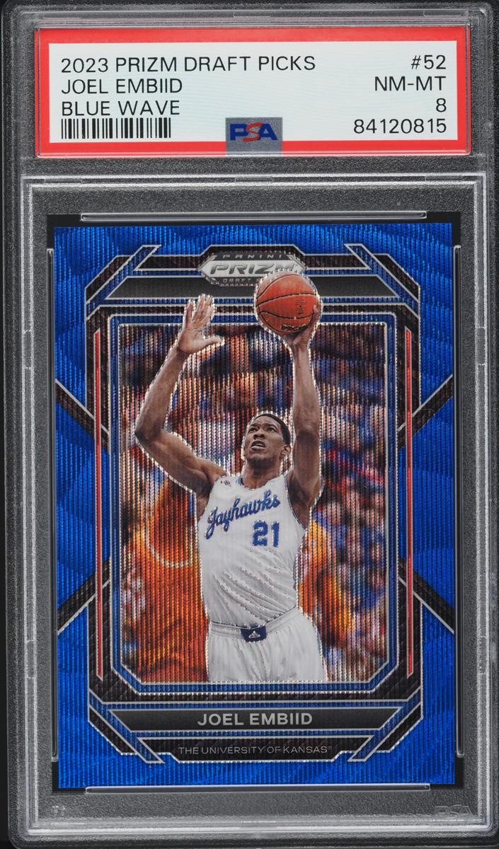2023 Panini Prizm Draft Picks Basketball Blue Wave Joel Embiid #52
