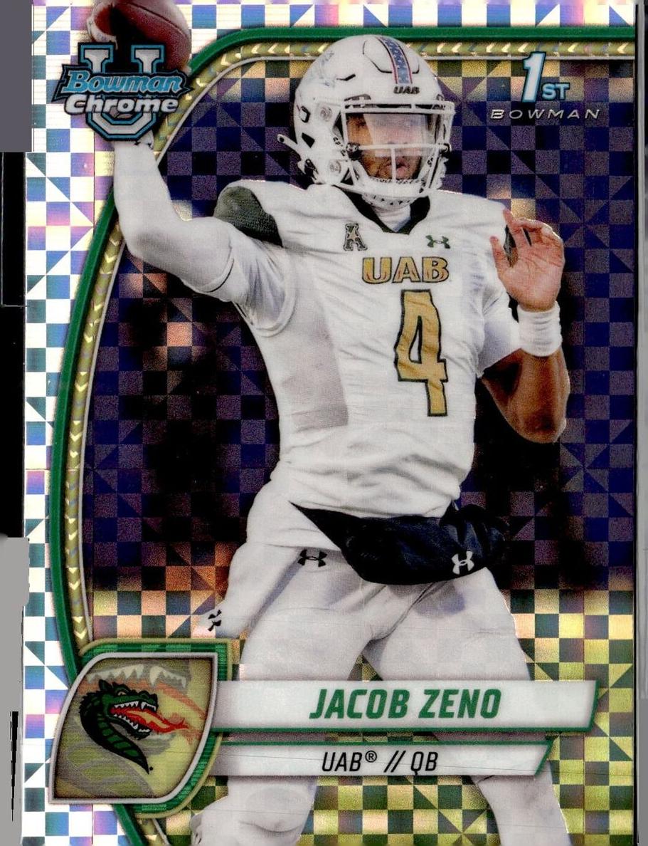 2024 Bowman Chrome University Football X-Fractor Jacob Zeno #83