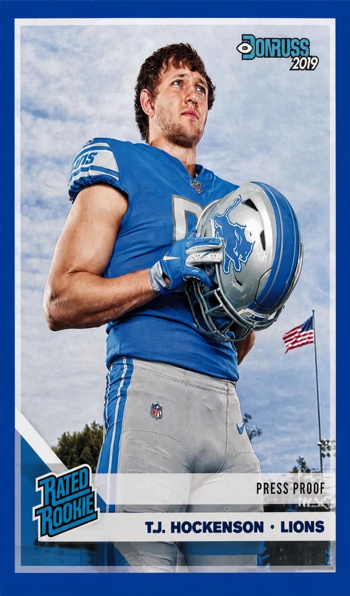 2019 Panini Donruss Football Press Proof Blue T.J. Hockenson #321