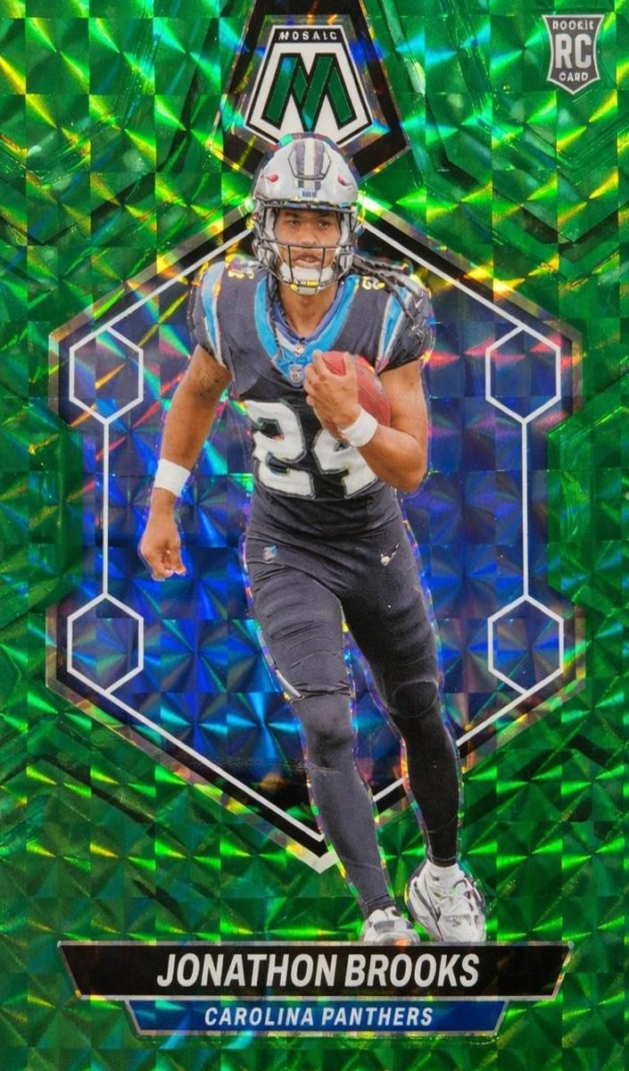 2024 Panini Mosaic Football Green Jonathon Brooks #345