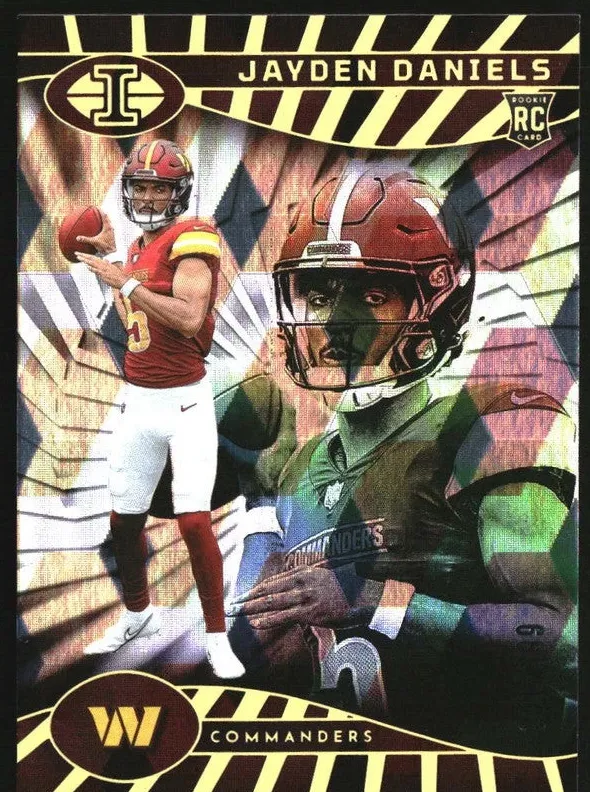2024 Panini Illusions Football Cubic Trophy Collection Jayden Daniels #93 PSA 9