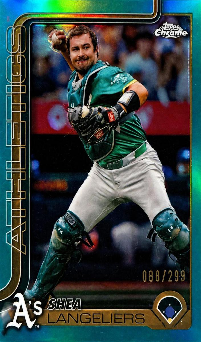 2025 Topps Chrome Baseball Teal Refractor Shea Langeliers #58