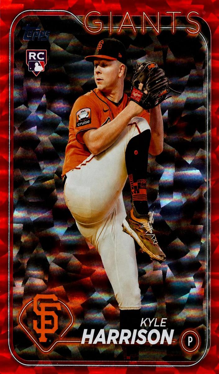 2024 Topps Baseball Red Crackle Foil Kyle Harrison #667