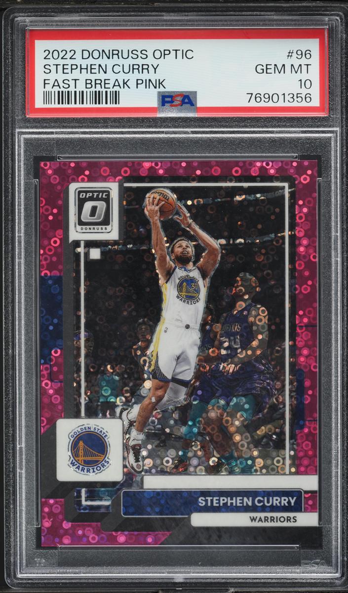 2022 Donruss Optic Basketball Fast Break Pink Stephen Curry #96 PSA 10