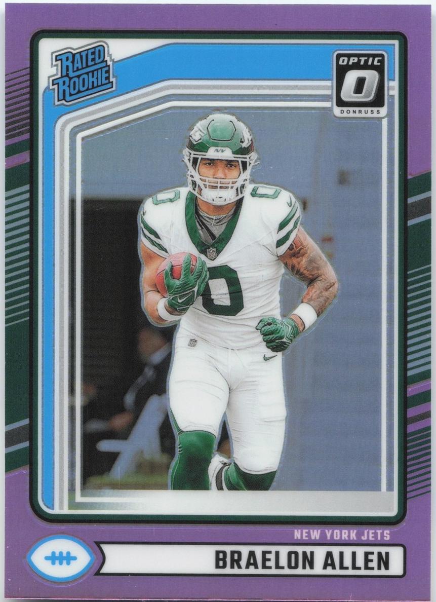 2024 Panini Donruss Football Pink Braelon Allen #306 PSA 10