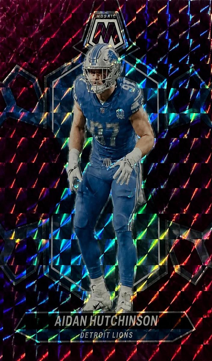 2024 Panini Mosaic Football Purple Aidan Hutchinson #76