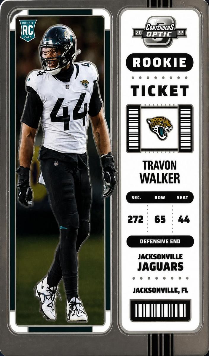 2022 Panini Contenders Optic Football Silver Travon Walker #92