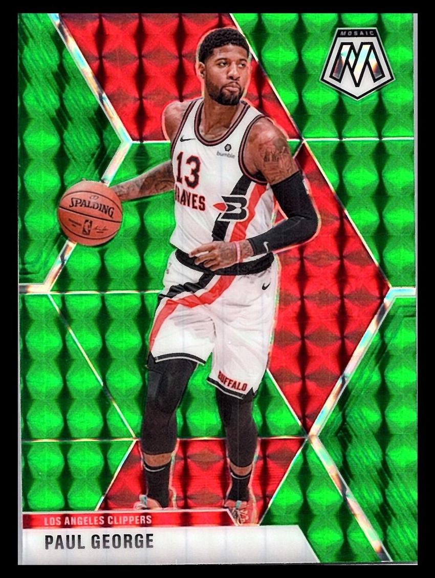 2019 Panini Mosaic Basketball Green Paul George #108 PSA 10