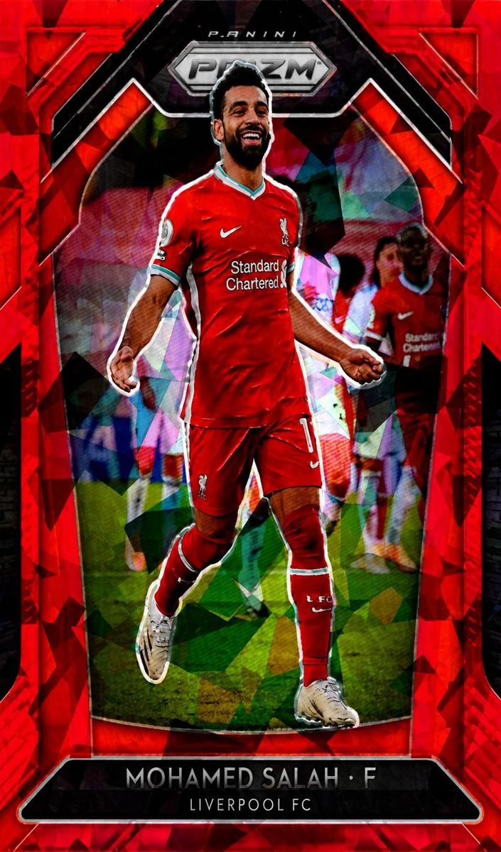 2020 Panini Prizm Premier League Soccer Red Ice Prizm Mohamed Salah #255 SGC 9