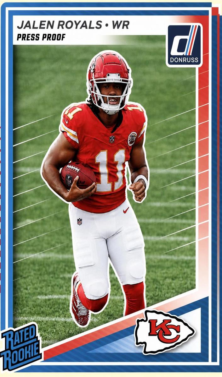 2025 Panini Donruss Football Press Proof Yellow Jalen Royals #321