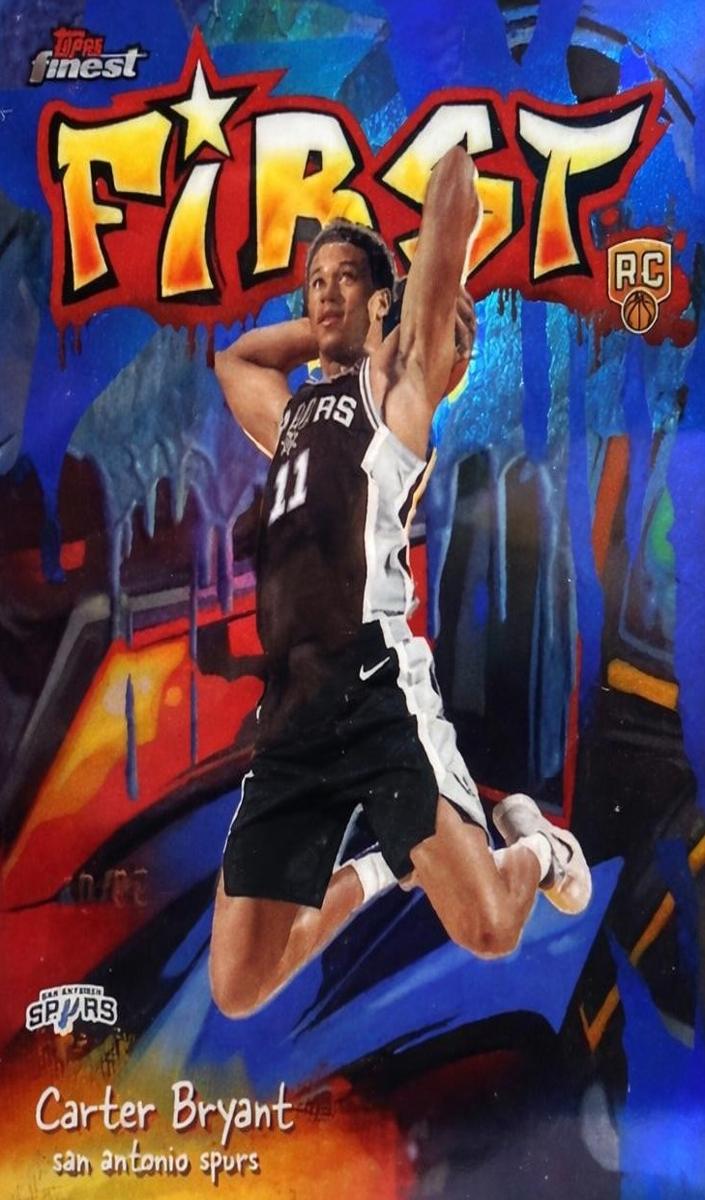 2025 Topps Finest Basketball Blue Refractor Carter Bryant #F-14