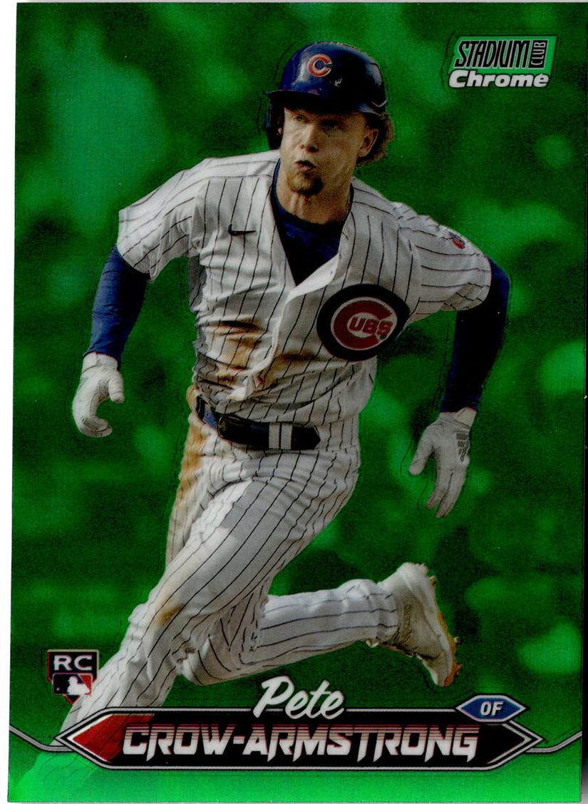 2024 Topps Stadium Club Baseball Green Refractor Pete Crow-Armstrong #29 PSA 10