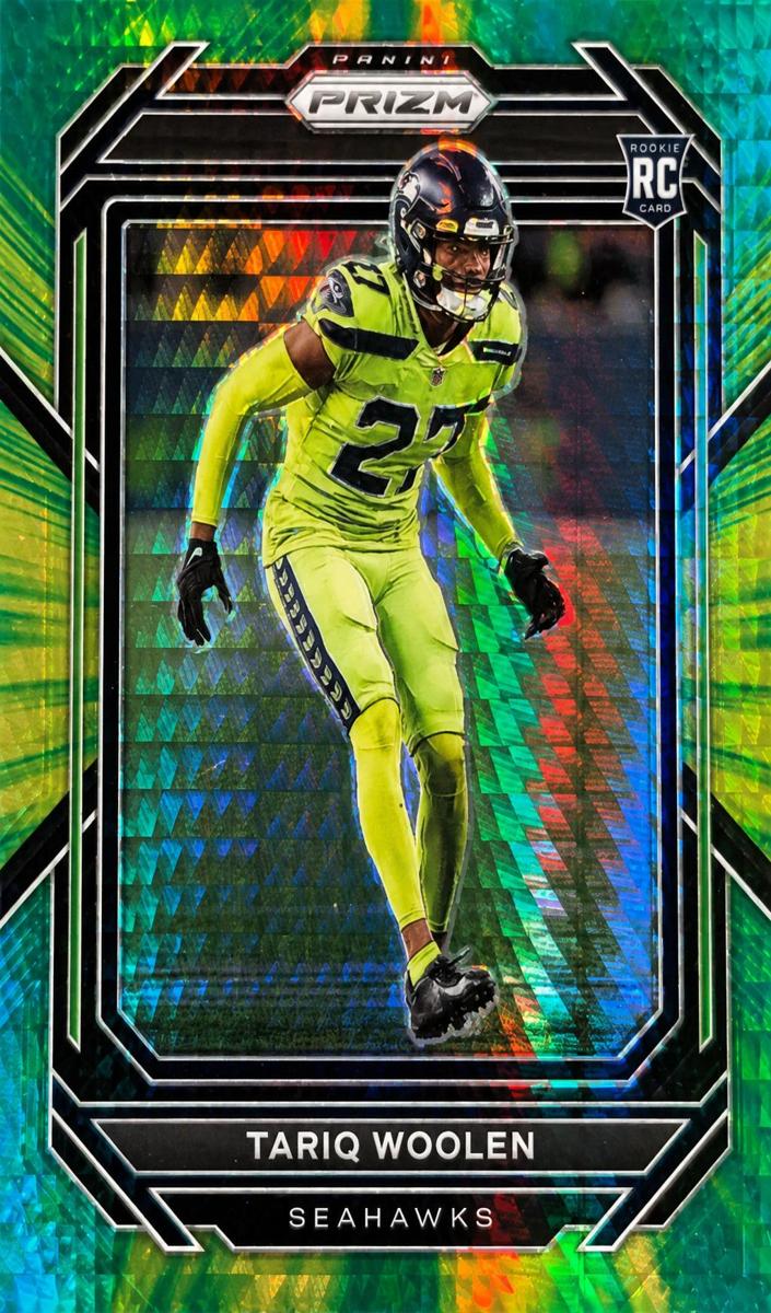 2022 Panini Prizm Football Hyper Tariq Woolen #349 PSA 9