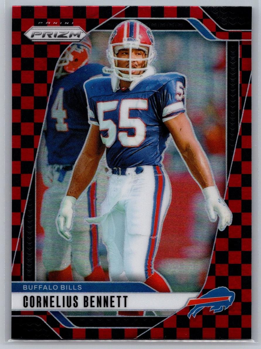 2024 Panini Prizm Football Black and Red Checker Cornelius Bennett #36