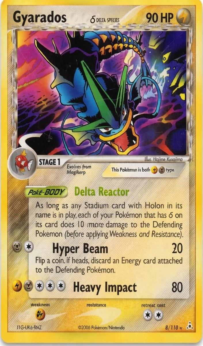 2006 Pokemon EX Holon Phantoms Gyarados #8 PSA 8