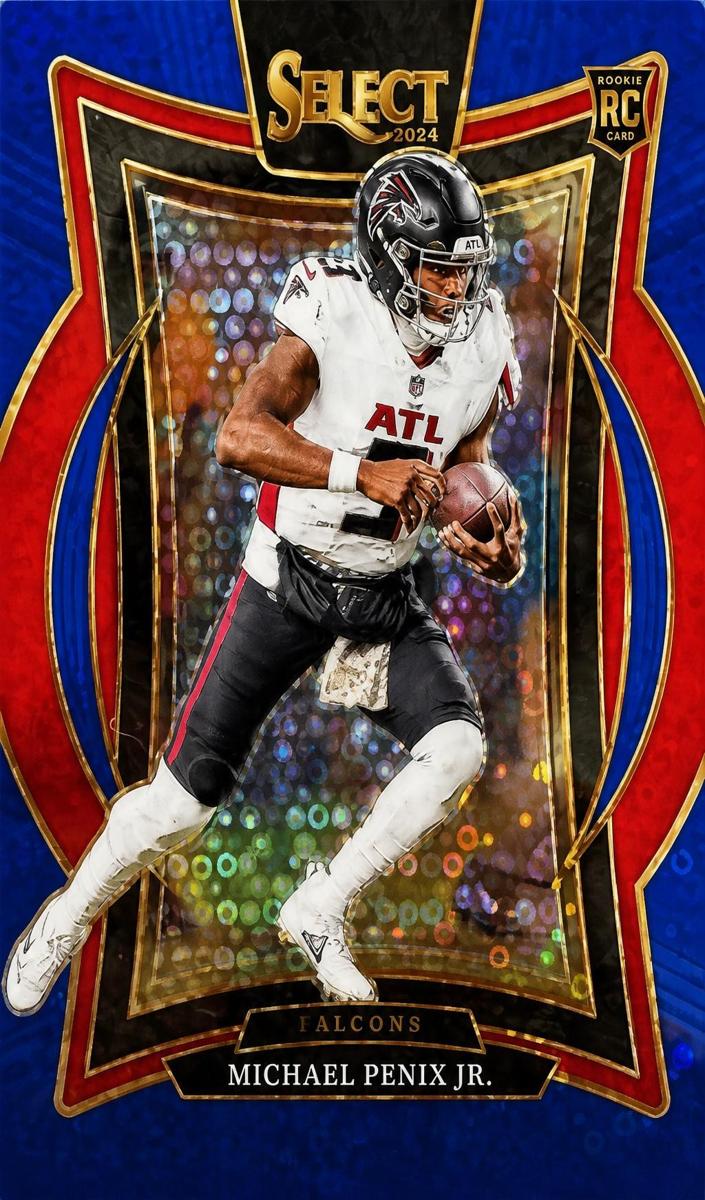 2024 Panini Select Football Blue Disco Michael Penix Jr. #80