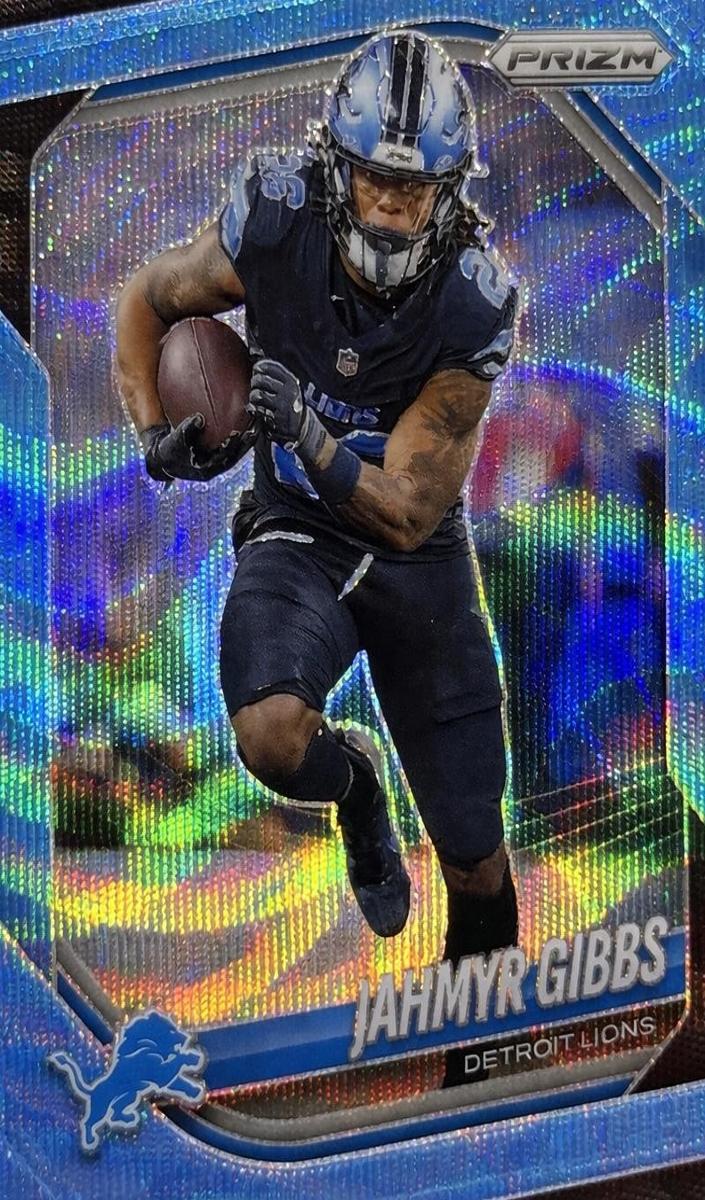 2024 Panini Prizm Football Blue Wave Jahmyr Gibbs #93