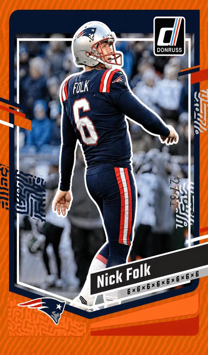 2023 Panini Donruss Football Jersey Number Nick Folk #208