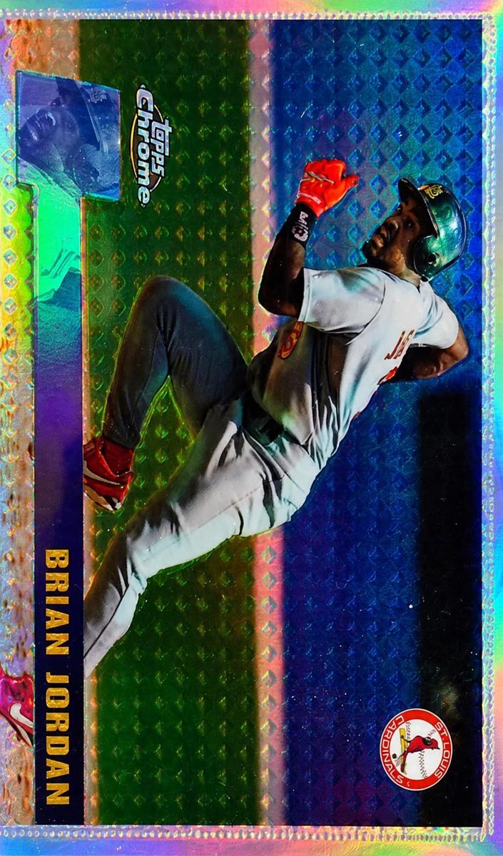 1996 Topps Chrome Baseball Refractor Brian Jordan #35