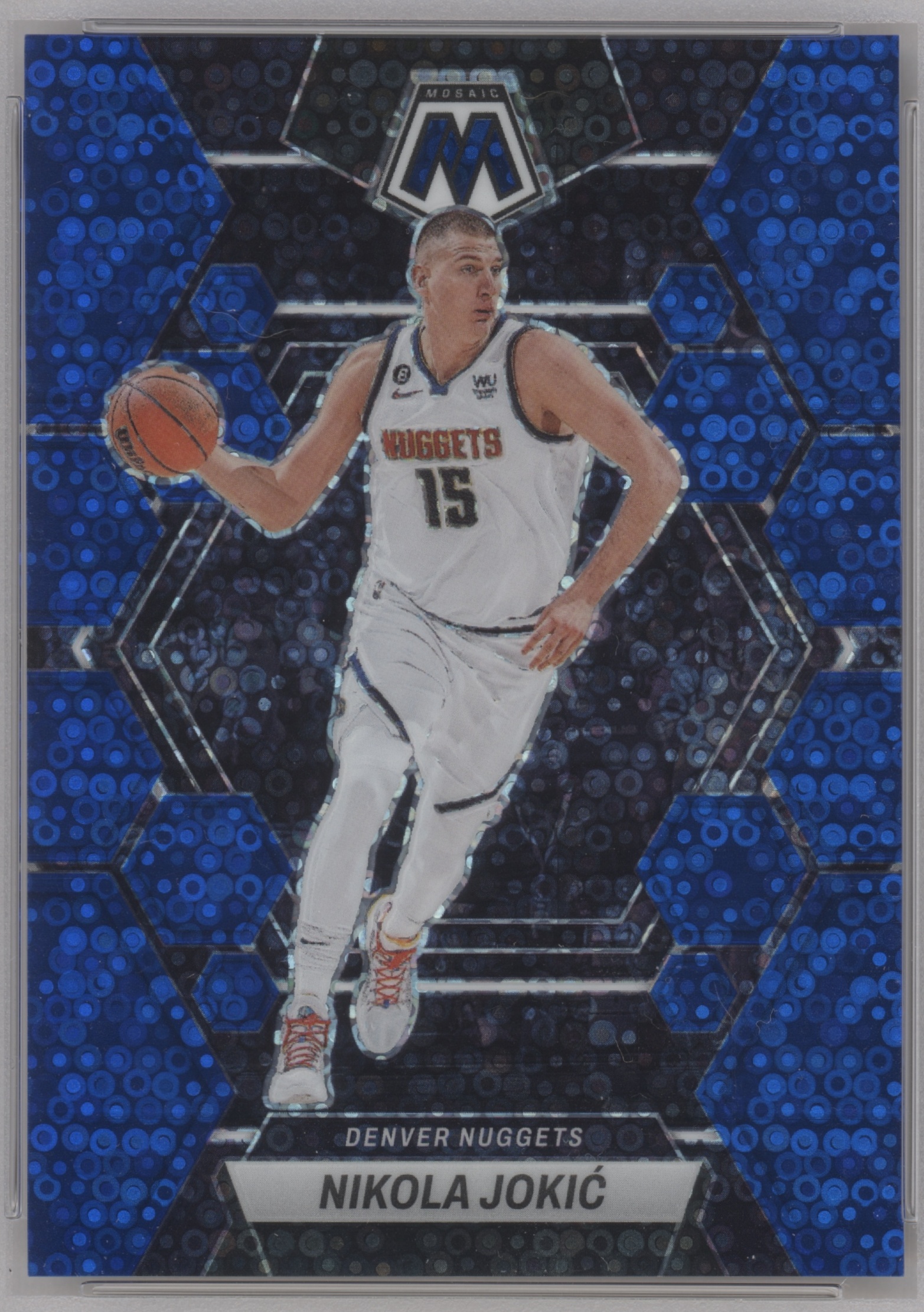 2022 Panini Mosaic Basketball Fast Break Blue Nikola Jokic #168 PSA 9