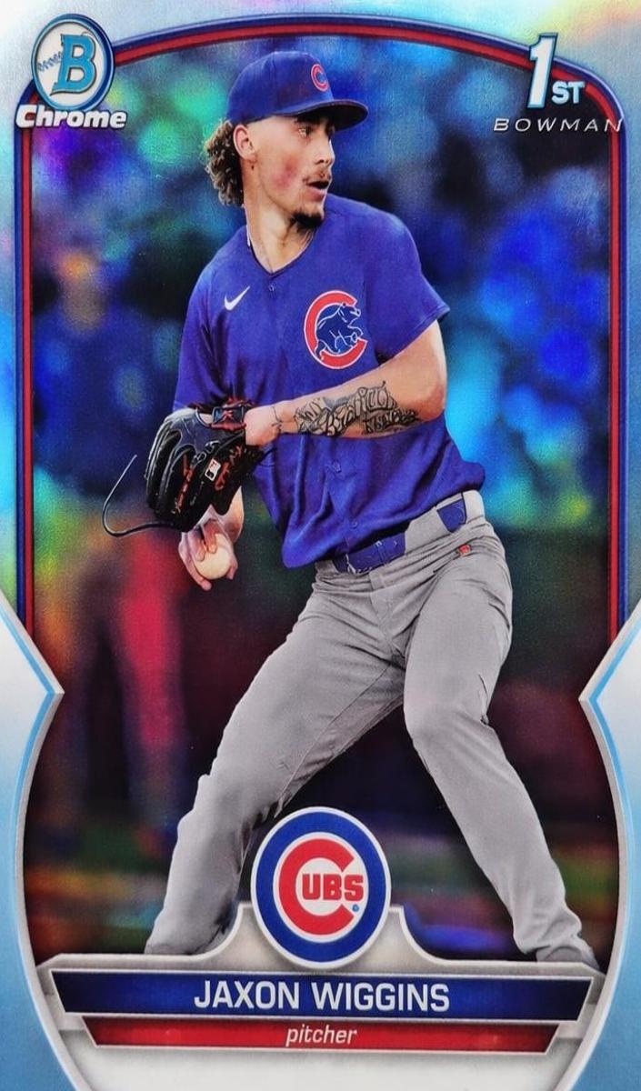 2023 Bowman Draft Chrome Baseball Sky Blue Jaxon Wiggins #BDC-50