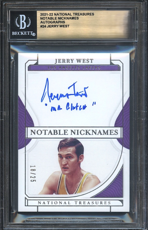 2021 Panini National Treasures Basketball Jerry West #NN-JRW BGS 8.5