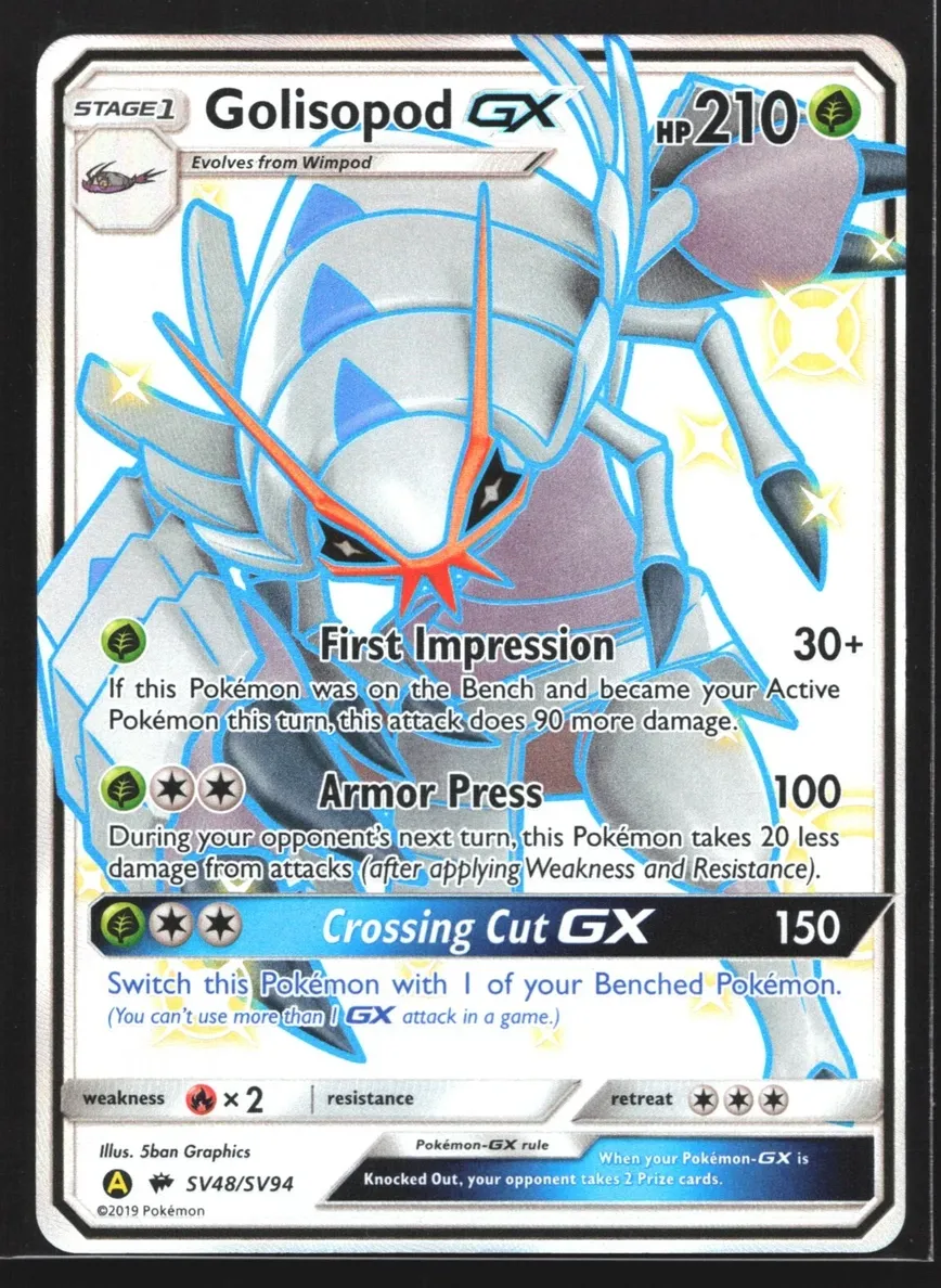 2019 Pokemon Sun & Moon Hidden Fates Golisopod GX #SV48 PSA 9