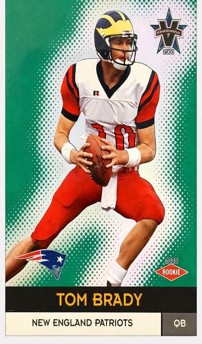 2000 Pacific Vanguard Football Tom Brady #139