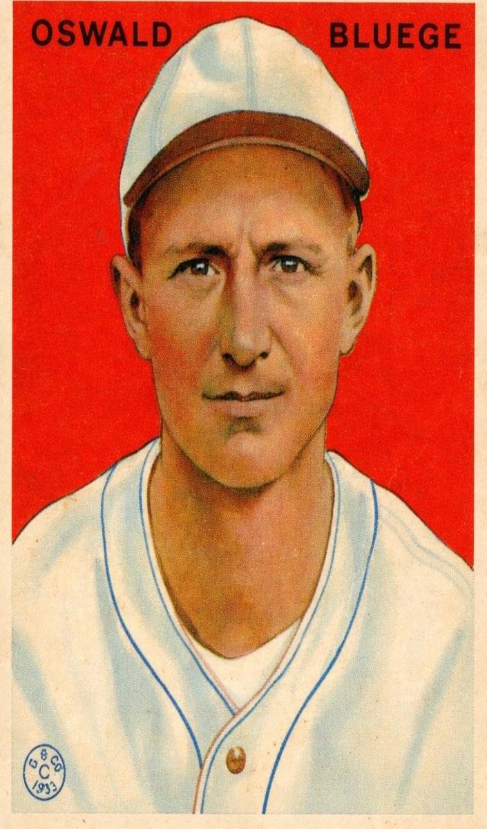 1933 R319 Goudey Baseball Oswald Bluege #113 PSA 5.5