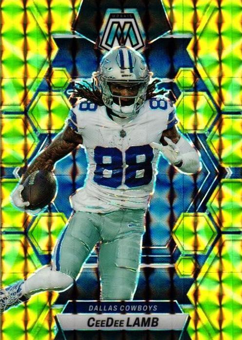 2023 Panini Mosaic Football Reactive Yellow CeeDee Lamb #57