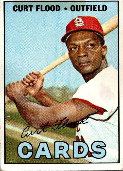 1967 Topps Baseball Curt Flood #245 PSA 9