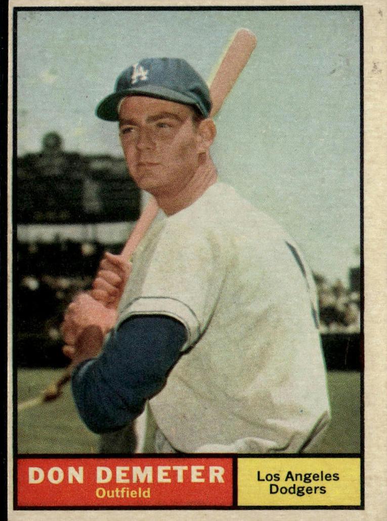 1961 Topps Baseball Don Demeter #23 PSA 8