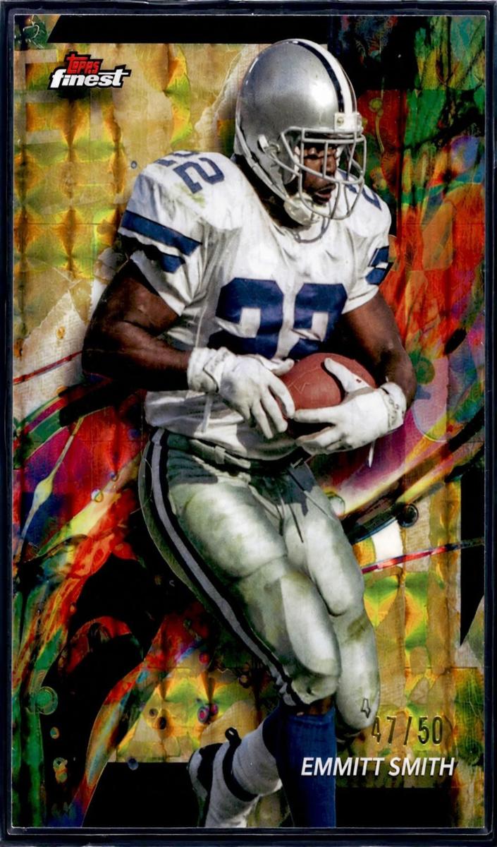 2024 Topps Finest Baseball Gold Refractor Emmitt Smith #19 PSA 10