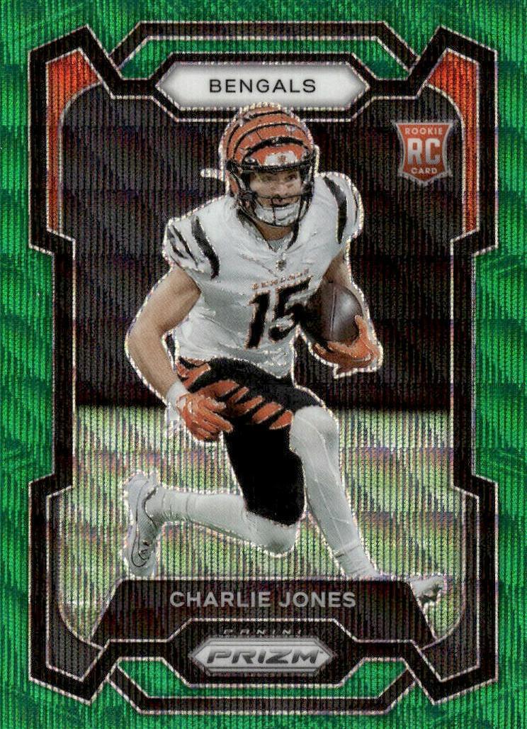 2023 Panini Prizm Football Green Wave Charlie Jones #317