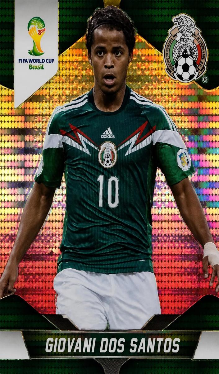 2014 Panini Prizm World Cup Soccer Yellow and Red Pulsar Giovani Dos Santos #147