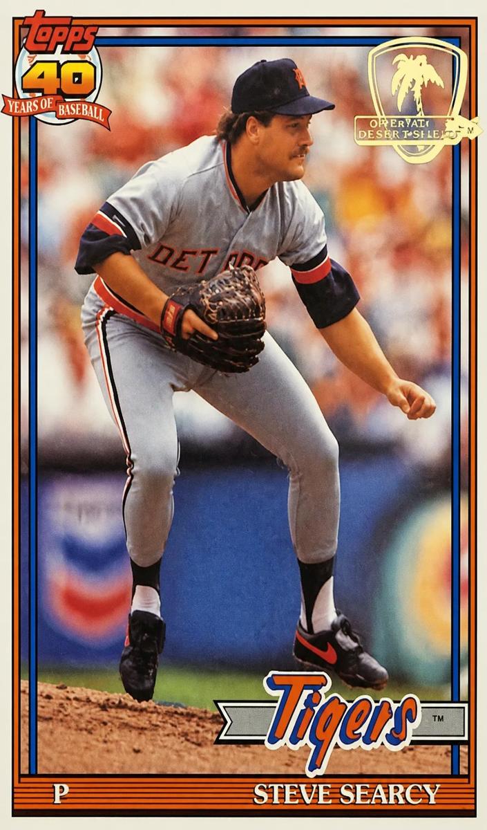 1991 Topps Baseball Steve Searcy #369 PSA 9