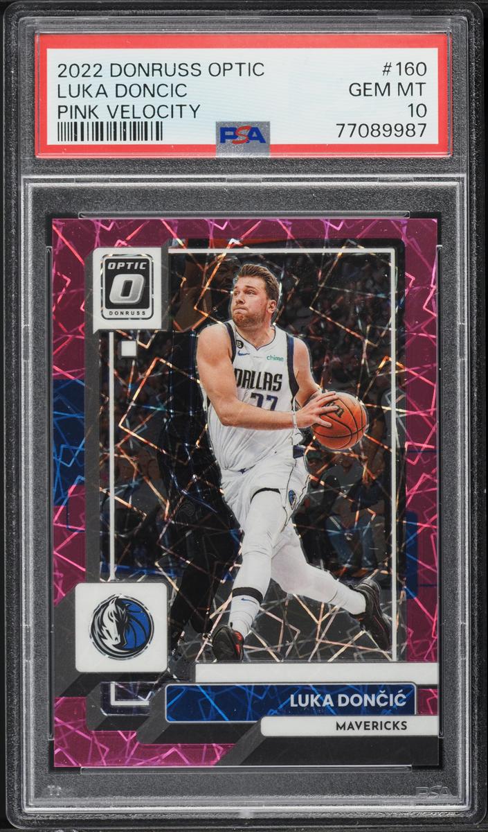 2022 Donruss Optic Basketball Pink Velocity Luka Doncic #160 PSA 9