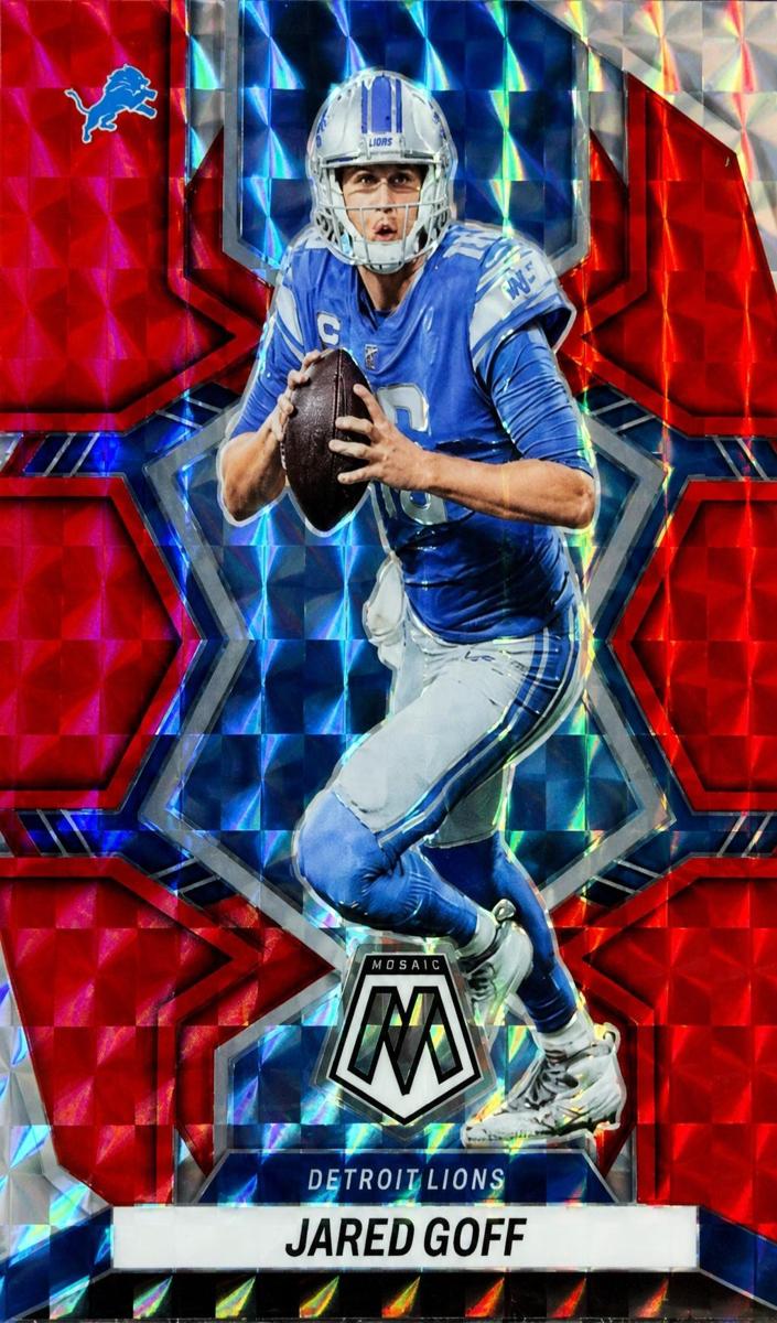 2022 Panini Mosaic Football Red Jared Goff #64