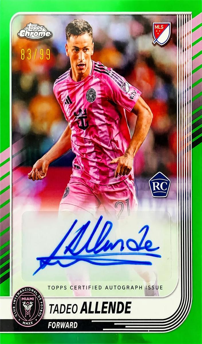 2025 Topps Chrome MLS Soccer Green Refractor Tadeo Allende #CA-TA