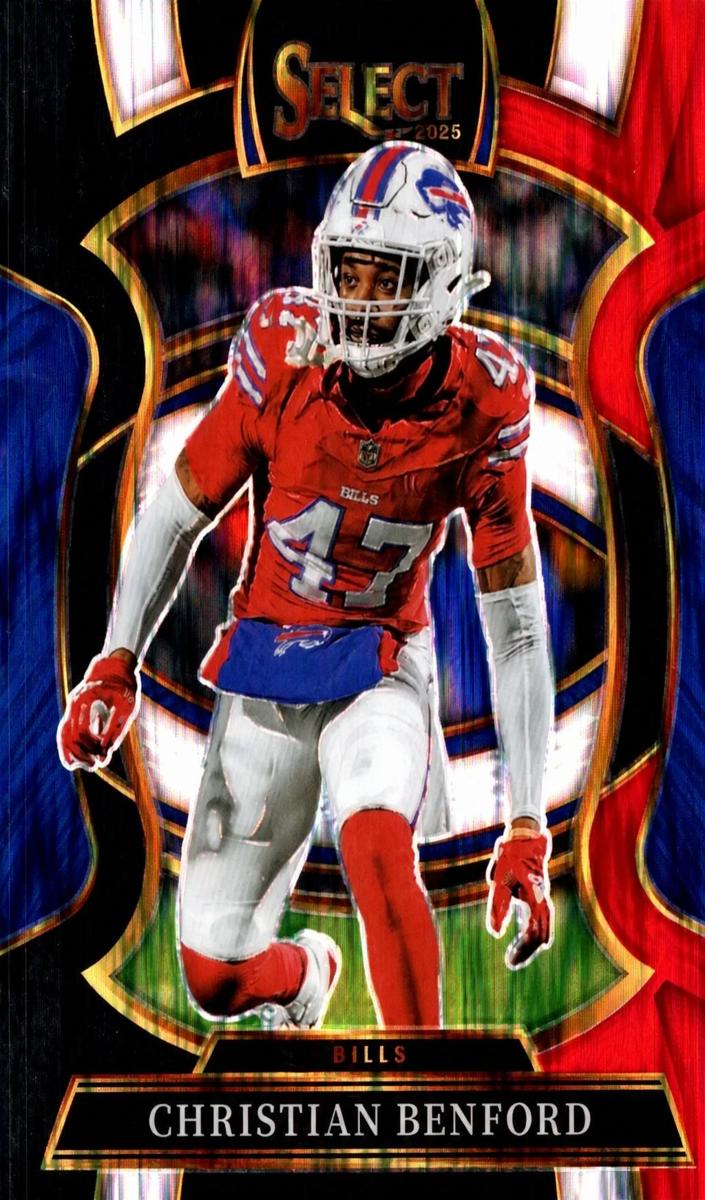 2025 Panini Select Football Black and Red Shock Christian Benford #84