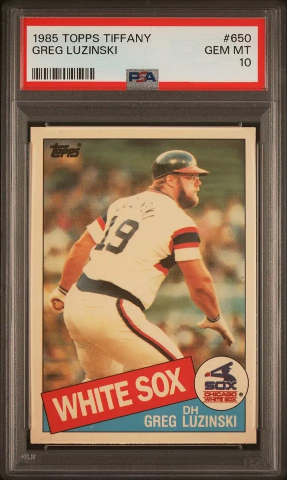 1985 Topps Tiffany Baseball Greg Luzinski #650