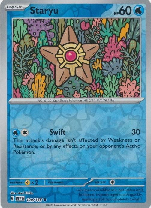 2023 Pokemon Scarlet & Violet 151 Reverse Holo Staryu #120 PSA 10