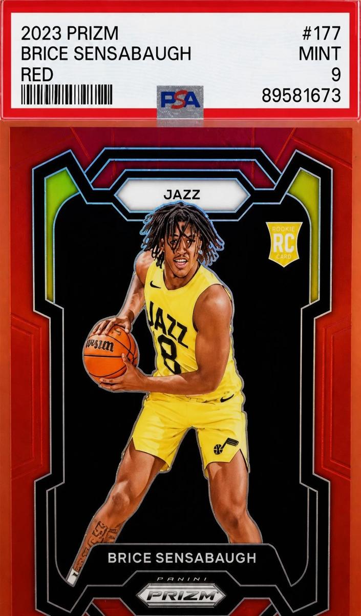2023 Panini Prizm Basketball Red Seismic Brice Sensabaugh #177 PSA 10