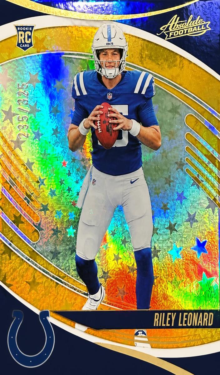 2025 Panini Absolute Football Gold Stars Riley Leonard #172