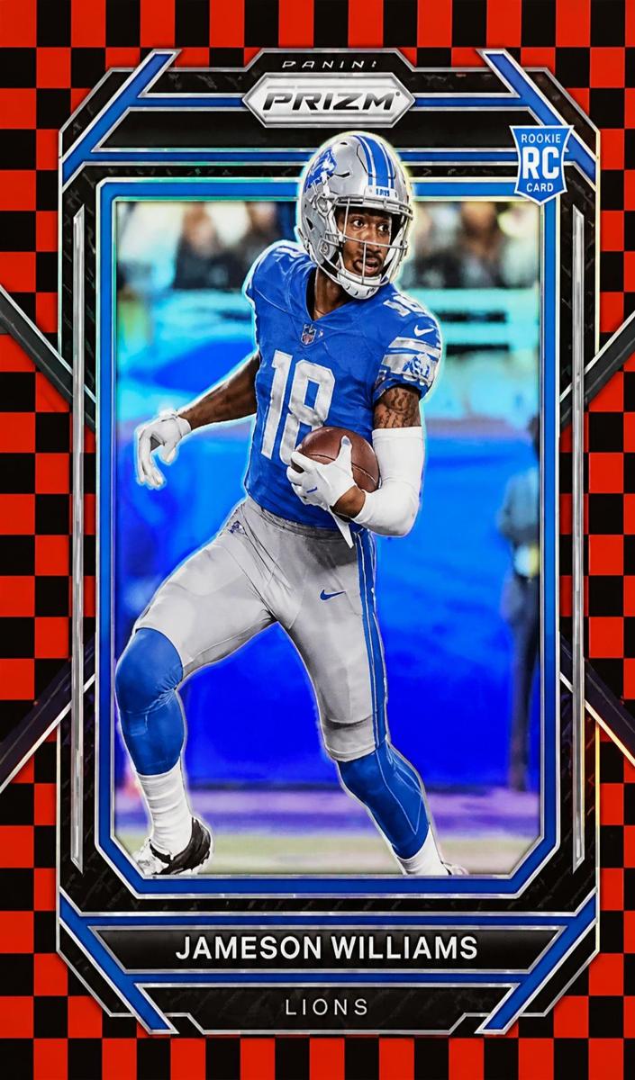 2022 Panini Prizm Football Black and Red Checker Jameson Williams #311