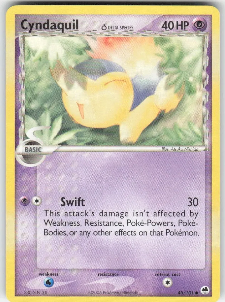 2006 Pokemon EX Dragon Frontiers Cyndaquil #45 CGC 10